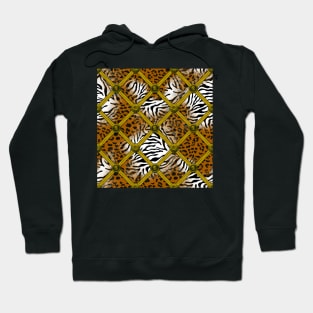 Animal skin texture with gold frame Hoodie